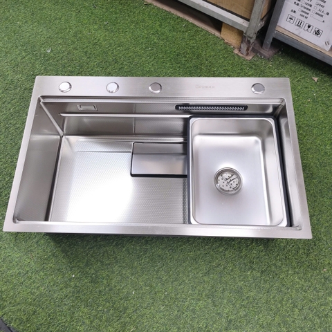 Chậu thác rửa bát 1 hố Kích thước 75x46 thương hiệu GRÜNDER