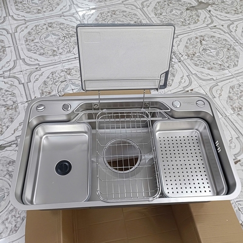 Chậu rửa bát 1 hố GRÜNDER phong cách Nhật Bản GR-8248JB