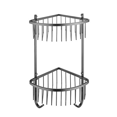 Kệ  góc hai tầng mạ Niken màu ghi