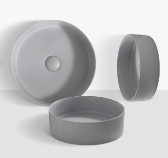 Chậu lavabo màu ghi xám trung tính đơn sắc Moonoah MN-223K