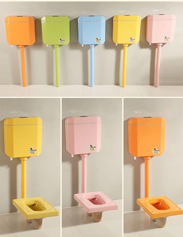 Xí xổm trẻ em màu cam