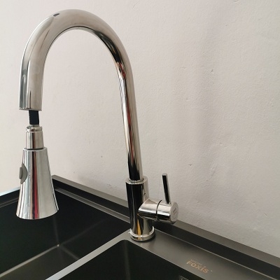 Vòi rửa bát dây rút FX-618C cho gian bếp hiện đại