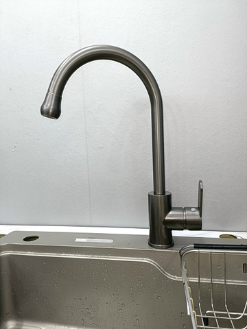 Vòi chậu rửa bát inox ghi xám GRÜNDER GR-634K