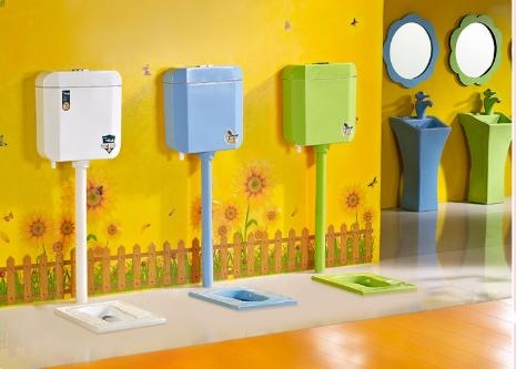 Xí xổm trẻ em màu vàng