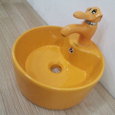 Chậu lavabo trẻ em Moonoah màu cam MN- C228OR cho trường học mầm non