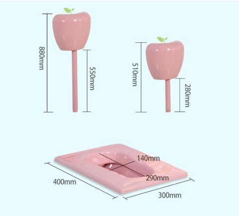 Xí xổm trẻ em màu hồng