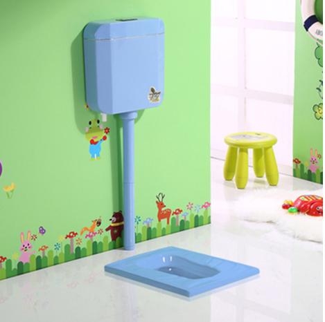 Xí xổm trẻ em màu xanh dương