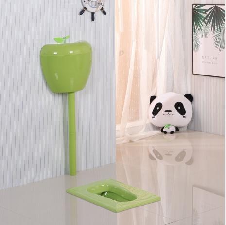 Xí xổm trẻ em màu xanh lá