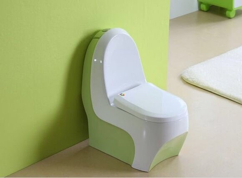 Bồn cầu trẻ em mầm non Moonoah màu xanh lá cao cấp