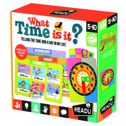 WHAT TIME IS IT? Bộ đồ chơi bingo và học xem giờ đồng hồ
