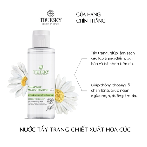 Nước tẩy trang dịu nhẹ Truesky Chamomile Makeup Remover 200ml