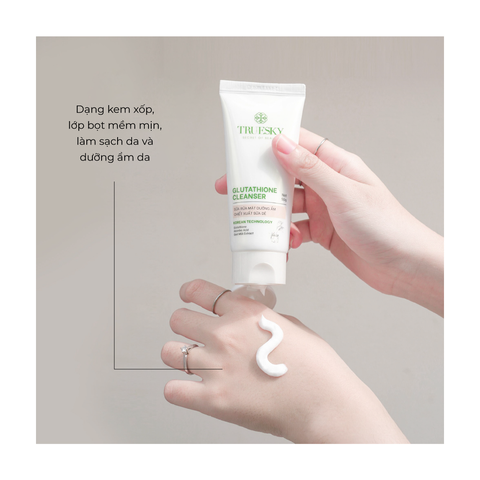 Bigsize - Sữa rửa mặt dưỡng ẩm Truesky Glutathione Cleanser chiết xuất sữa dê 100g