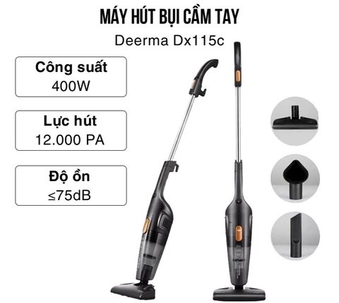 Máy hút bụi cầm tay Deerma DX115C công suất 400W