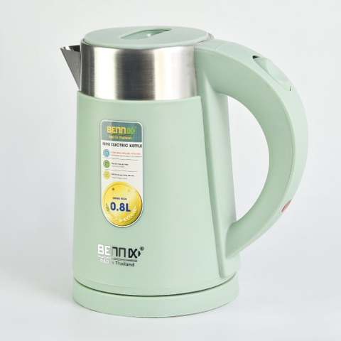 Ấm Điện Siêu Tốc Mini Bennix Thái Lan BN-008EK 0.8L Màu Xanh