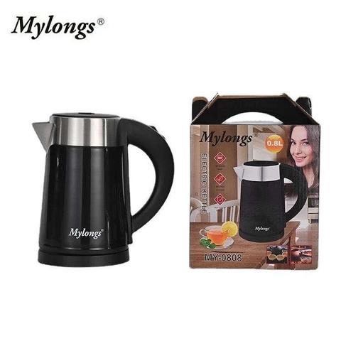 Ấm siêu tốc mini 2 lớp ruột Inox Mylongs MY-0808 dung tích 0.8 lít
