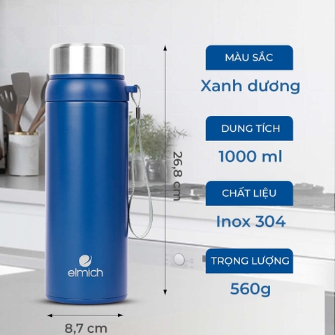 Bình giữ nhiệt Inox 304 Elmich EL-3683 dung tích 1000ml