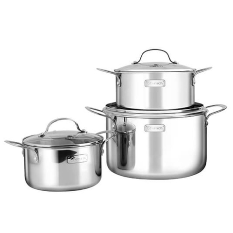 Bộ 3 nồi inox 3 lớp đáy liền Elmich 2103OL size 18,20,26cm
