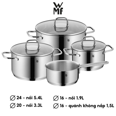 Bộ nồi WMF Inspiration 7 món Inox 18/10 cao cấp hàng Đức