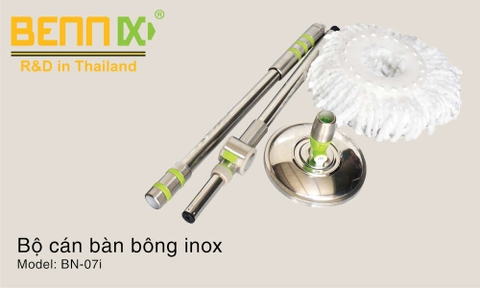Cây lau nhà cán, thân Inox Bennix BN-07i kèm bông lau