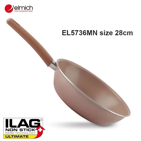 Chảo Chống Dính 3 Lớp ILAG Ultimate Đáy Từ Elmich EL5736MN Size 28cm