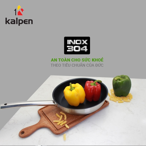 Chảo Chống Dính Inox 5 lớp Kalpen Lermat size 28, LP28