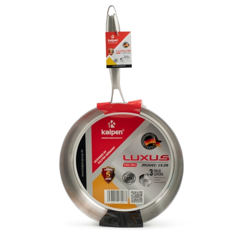 Chảo Inox 316 đúc liền khối 3 lớp Kalpen Luxus size 28cm