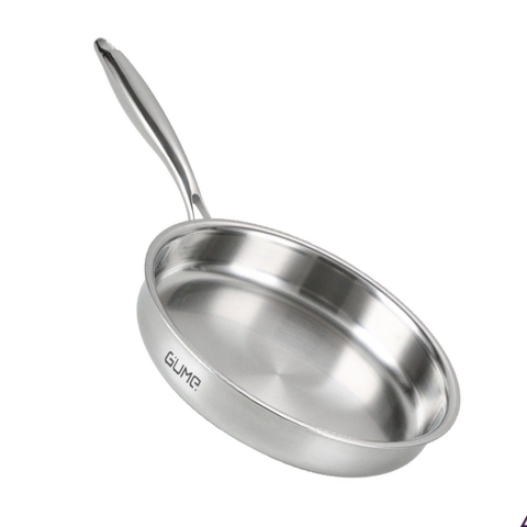 Chảo Inox 18/10 nguyên khối 5 lớp Gume Hàn Quốc sz 24cm