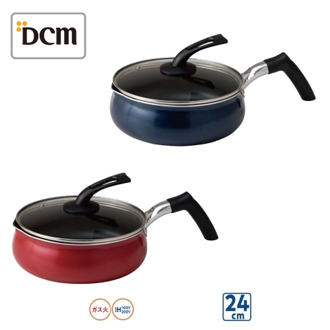 Quánh chảo chống dính DCM Japan 24cm H17-FPBB03 ( xanh/ đỏ )
