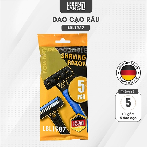 Set 5 dao cạo râu 3 lưỡi Lebenlang LBL1987