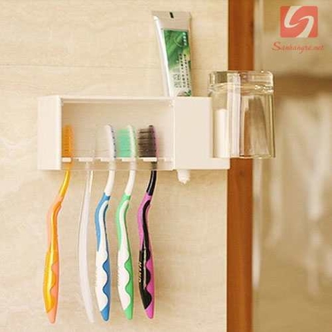 Giá Để Bàn Chải Kem Đánh Răng Dính Tường KM 1002 Hàng Nhật