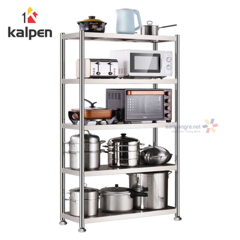 Kệ Inox 5 tầng lắp ghép thông minh Kalpen rộng 80cm