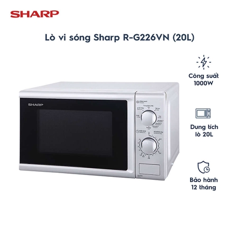 Lò vi sóng có nướng Sharp R-G226VN-S dung tích 20 lít