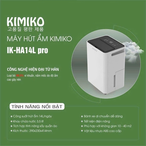 Máy hút ẩm Kimiko Hàn Quốc IK-HA14L Pro dung tích 14L