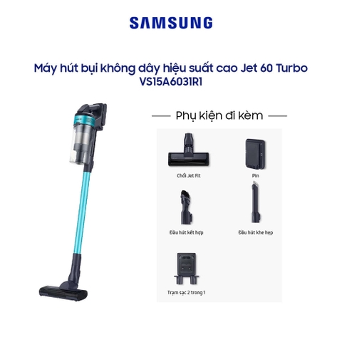 Máy hút bụi không dây Samsung Jet60 Turbo (VS15A6031R1/SV)