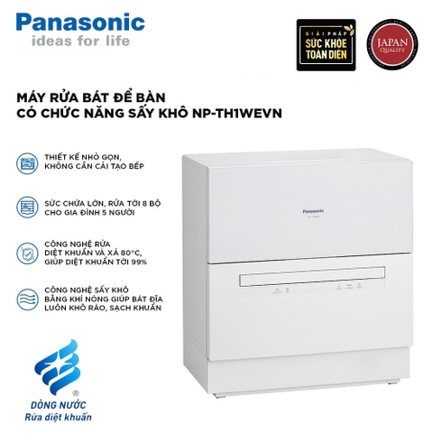 Máy rửa bát để bàn Panasonic NP-TH1WEVN có chức năng sấy khô