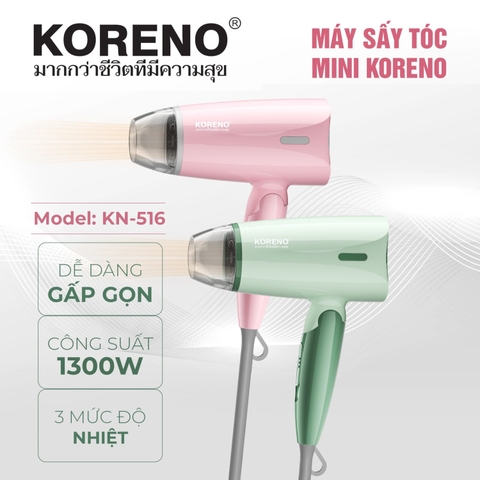 Máy sấy tóc mini gấp gọn Koreno Thái Lan KN-516