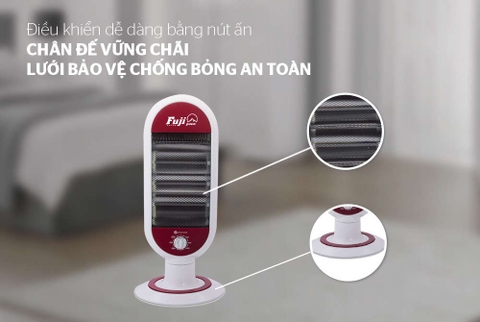Máy sưởi điện đèn hồng ngoại 3 bóng Fuji Pova FJ01