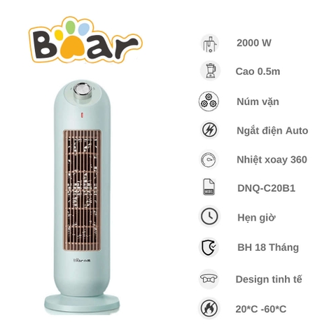 Máy sưởi gốm Bear DNQ-C20B1 công suất 2000W