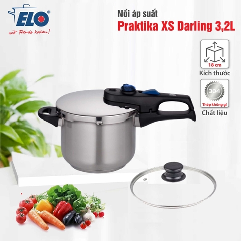 Nồi áp suất Inox 304 ELO Darling XS 3.2L hàng nhập Đức