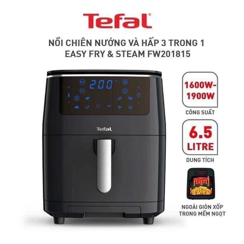 Nồi chiên không dầu Tefal 3 trong 1 Easy fry Steam & Grill FW201815 - 6.5L