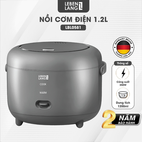 Nồi cơm điện lòng Inox 304 Lebenlang LBL0581 dung tích 1.2L