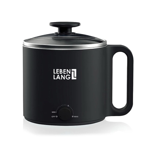 Nồi lẩu mini đa năng Lebenlang LBEC0808 dung tích 1.5L màu đen