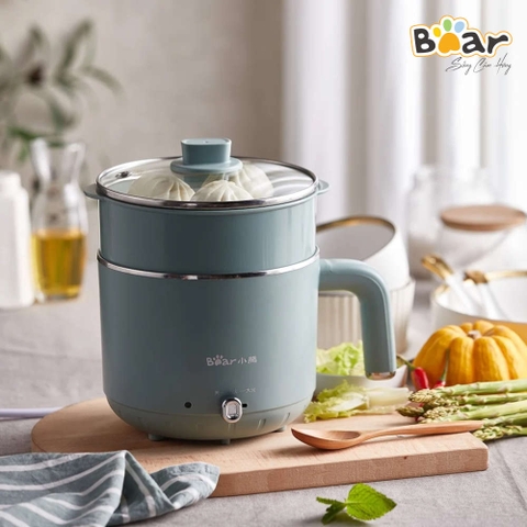 Nồi Lẩu Và Hấp Đa Năng Mini Bear DRG-D12M5 Dung Tích 1.2L, Bảo Hành 18 Tháng