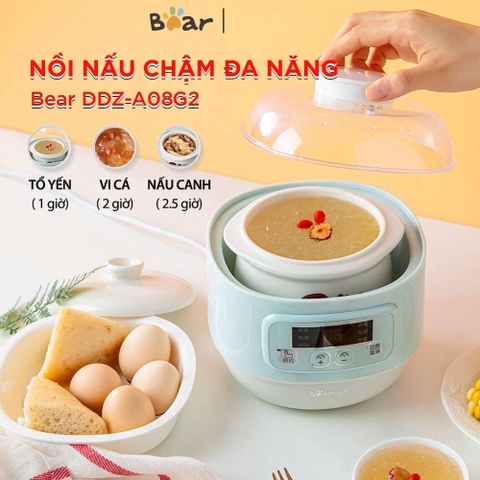 Nồi chưng yến nấu chậm Bear DDZ-A08G2 dung tích 0.8 lít