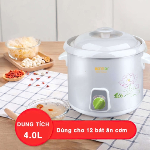 Nồi Nấu Chậm Bennix Thái Lan BN-40SLC Dung Tích 4 Lít