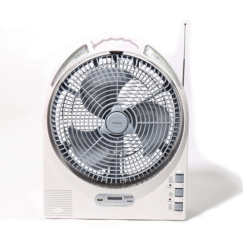 Quạt Tích Điện Povena PVN-5624 6IN1 2 Ắc Quy Khô, Kết Nối Bluetooth