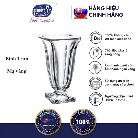 Bình Bông Cúp Pha lê Magma Crystal Bohemia Tiệp Khắc