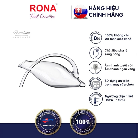Bình chiết vang handmade 1200 ml Bohemia Tiệp khắc