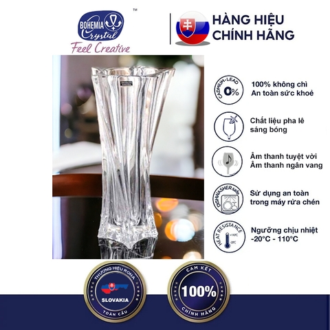 Bình hoa pha lê trong suốt sang trọng Yoko