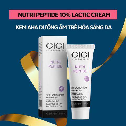 Kem AHA dưỡng ẩm trẻ hóa sáng da GIGI LABORATORIES Nutri Peptide Lactic 10% 50ml